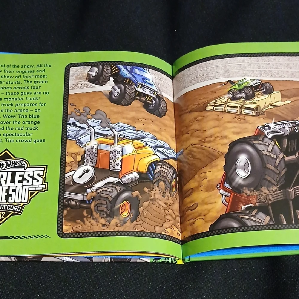 Monster Trucks Hardcover Book By Hot Wheels. Read 3 TEXAS HEB